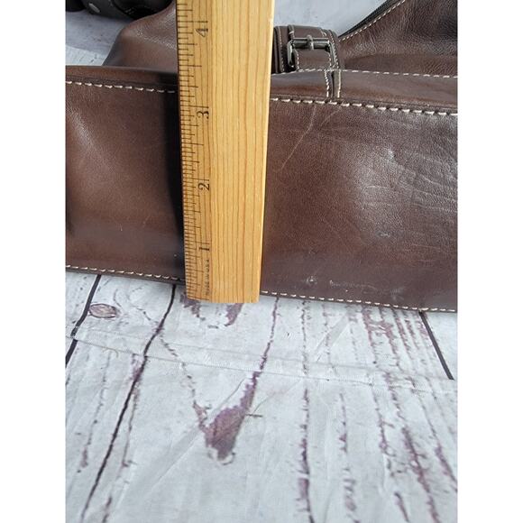 FOSSIL 1954 75082 Vtg Brown Leather Shoulder Hand Bag Purse 12X9X3 inch Women's - Picture 13 of 15